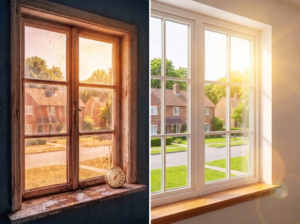 Hot room near old window