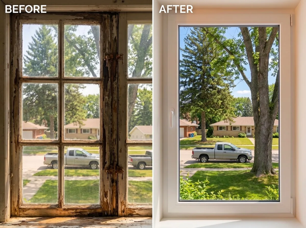 Foggy broken seal window
